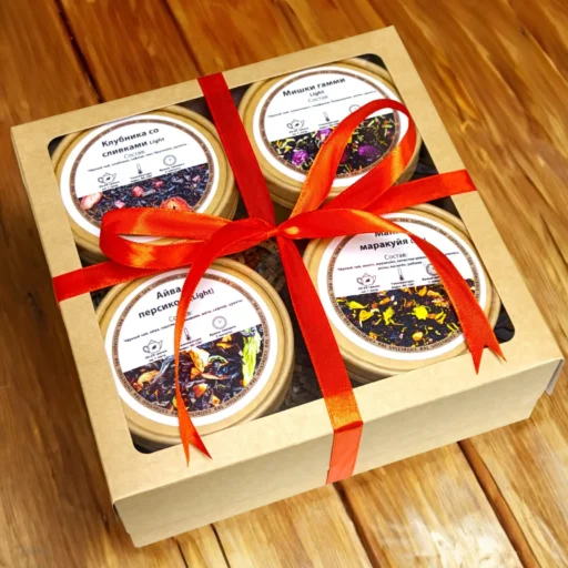 Купить Чай в подарочной упаковке 4 штуки