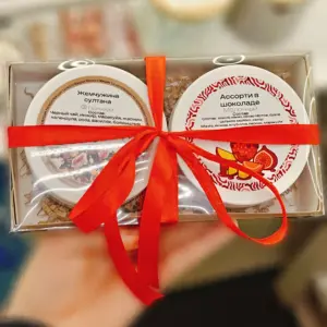 Купить Дуэт вкусов: Жемчужина султана ч и фруктовое ассорти в шоколаде