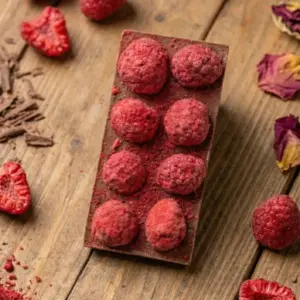 Молочный шоколад с сублимированной малиной loading=